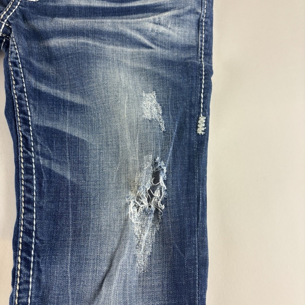 Big Star Jeans Womens 29R Denim Low Rise Sweet Flare Pocket Embroidered - Picture 6 of 16